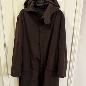 Men's Dark Brown Hooded Coat